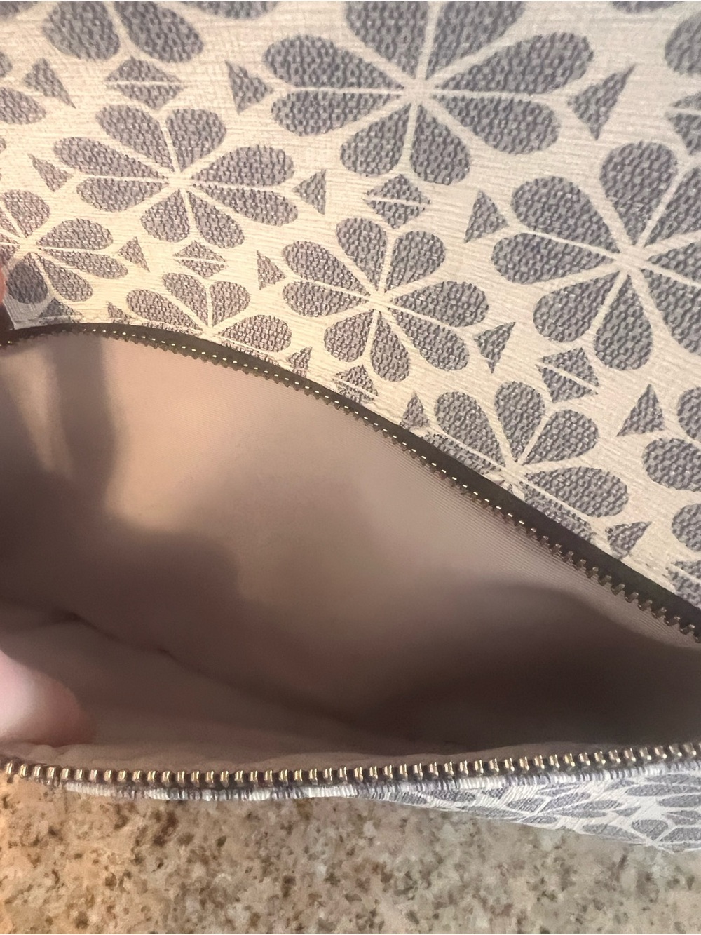 Kate Spade New York White Gray Floral Mini Backpack - Picture 2 of 7